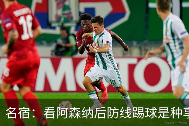 名宿：看阿森纳后防线踢球是种享受